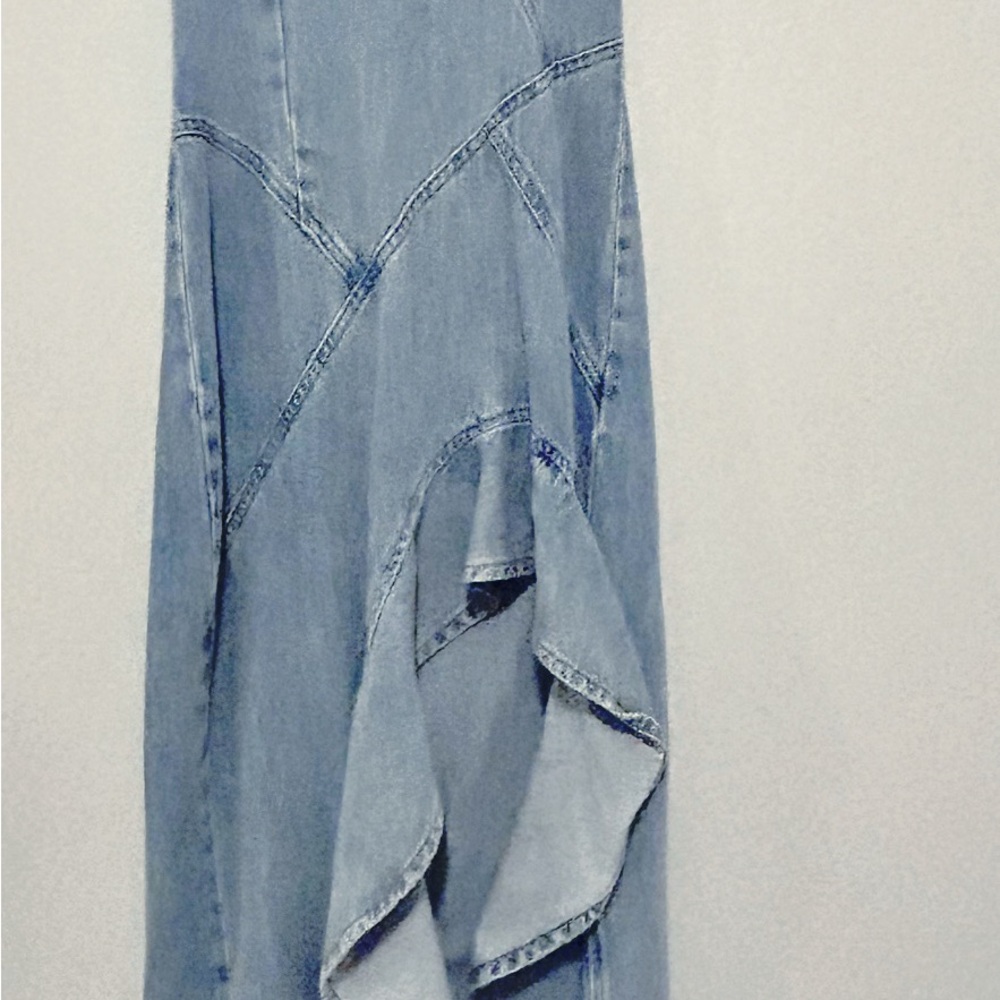 Amanda Uprichard Symone Denim Blue Dress - Picture 3 of 4